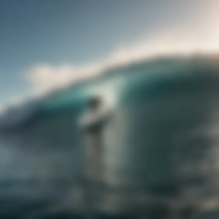 Surfer Riding the Wave at Santa Catalina