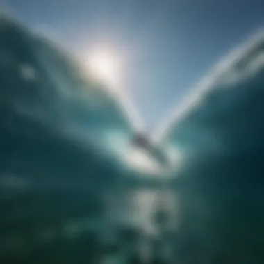 Plastic Waste Floating in Crystal Clear Ocean Waters