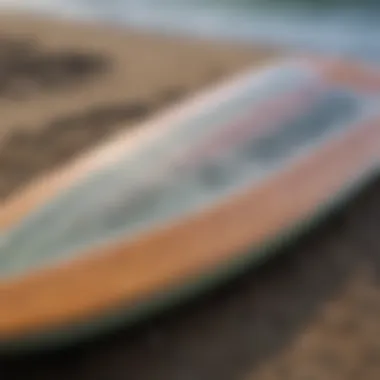 Surfboard deck design showcasing precision engineering