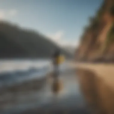 A surfer using a Pro Lite board bag for easy transport