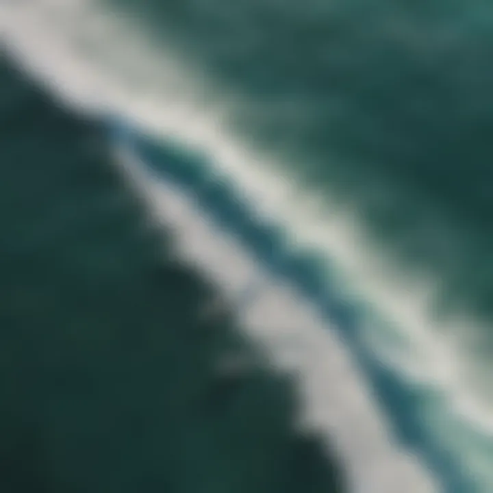 Aerial View of Surfers Riding Waves in Puerto Rico