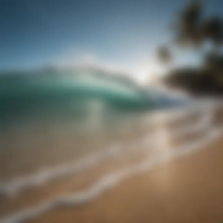 Crystal Clear Waves at Sandy Beach in Puerto Rico