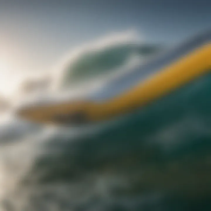 Close-up of advanced motorized surf fin design