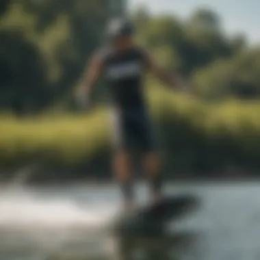 Rider Testing Wakeboard