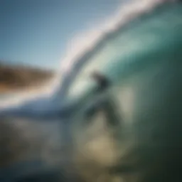 Surfing waves at Rincon