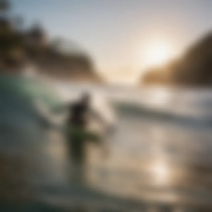 Surf instructor demonstrating advanced techniques