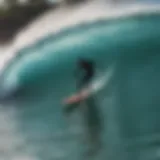 Surfer riding a wave in Rincon