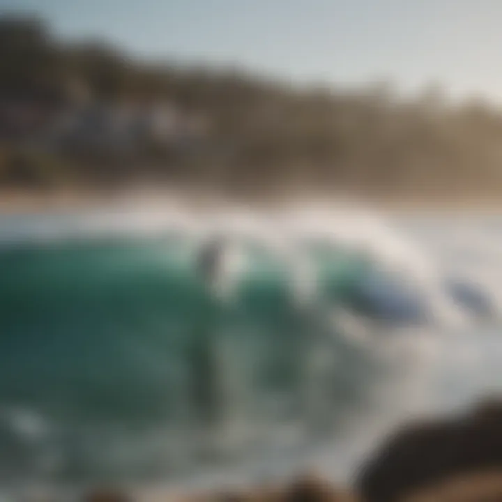 Surfers enjoying the scenic beauty of Rincon