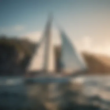 Sailboat gracefully navigating through the SF Bay waters