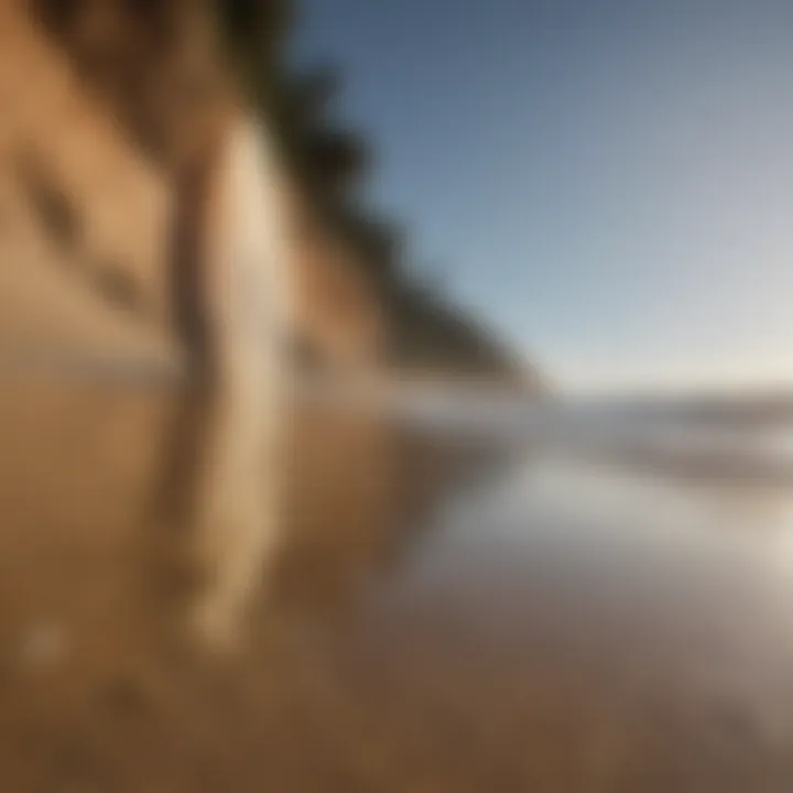 Surfboard on Sandy Beach