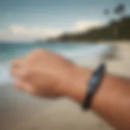 Elegant shark bracelet on a pristine beach backdrop