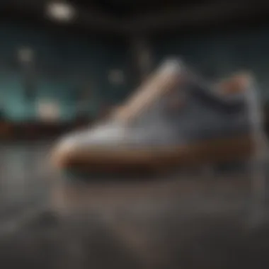Durable Materials in Skate Shoes for Wide Feet Close-up of durable material used in skate shoe for wide feet