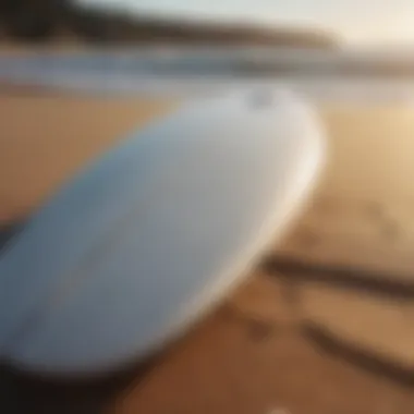 Sleek Surfboard on Sandy Beach