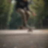 Skateboarder performing a smooth trick