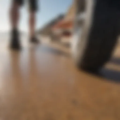 Soft Longboard Wheels on Beach Sand