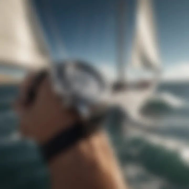 A sophisticated sailing watch with GPS technology