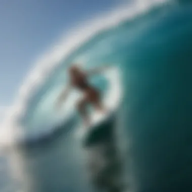 A panoramic view of Bethany Hamilton conquering a challenging wave