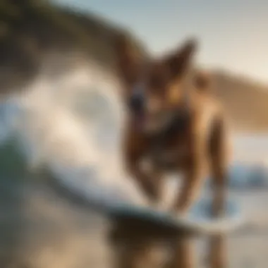 Owner training dog to stay off counters