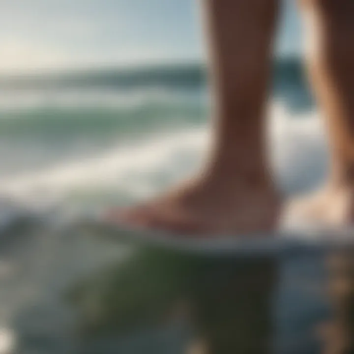 Surf Coach Demonstrating Proper Foot Positioning