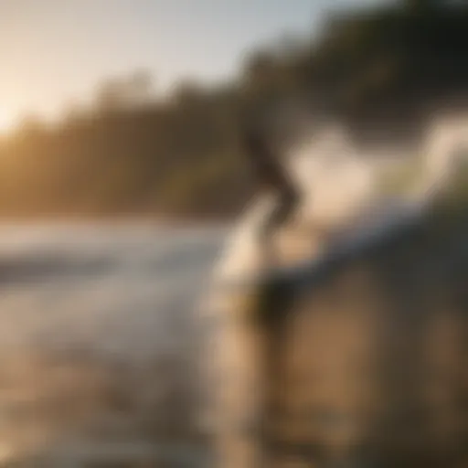 Surfing at Sunset in Costa Rica