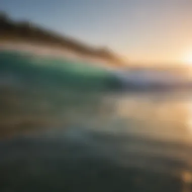 Stunning coastline of Byron Bay at sunrise