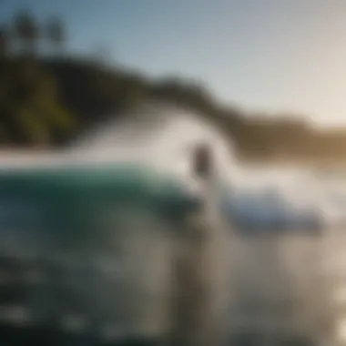 Surfers catching waves at Playa Hermosa, Costa Rica