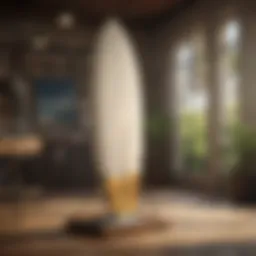 Elegant Surfboard Display Stand