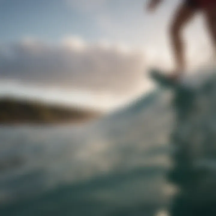 Surfboard exercise balancing act