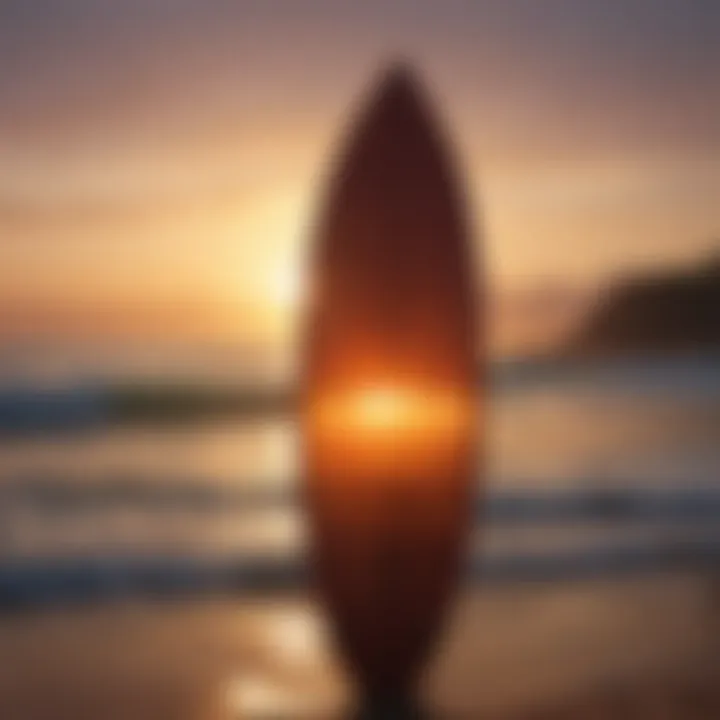 Sunset Silhouette Surfboard