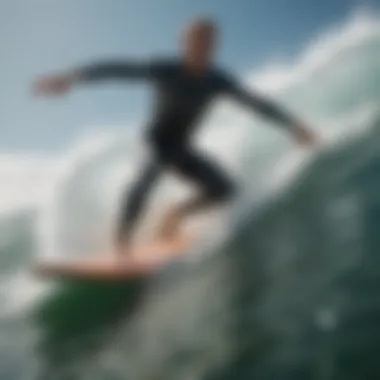 Surfboarding Enthusiast Riding Waves