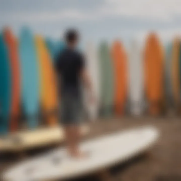 Surfboarding enthusiasts choosing Morey boards