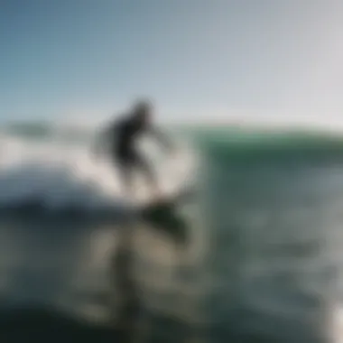 Surfboarding Enthusiasts Riding Dafin Pro Model Waves