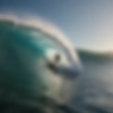 Close-up of surfer executing a flawless cutback on a powerful wave