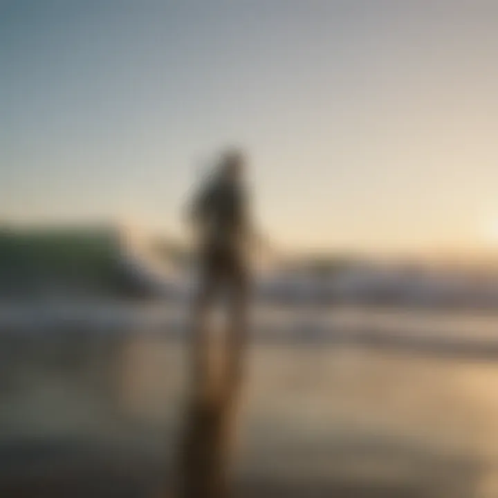 Surf Fisherman Casting in Golden Hour Light