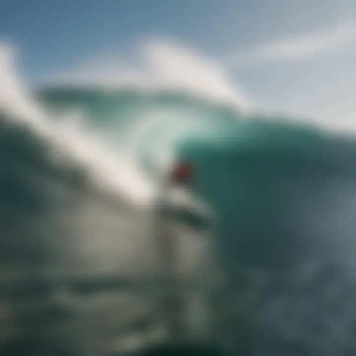 Surfer catching a wave at Surfline Doheny