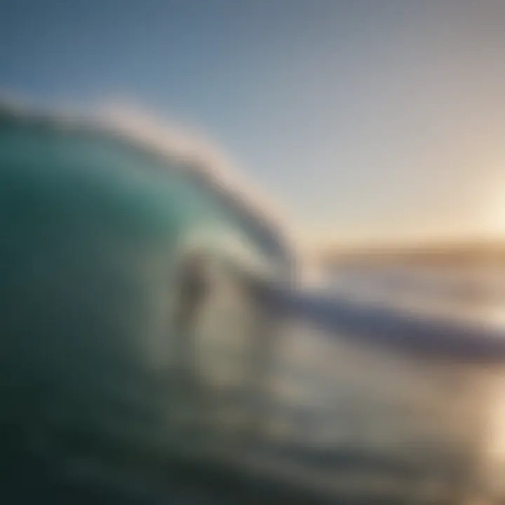 Surfers riding the long, continuous waves at Chicama.