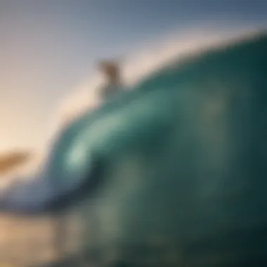 Surfer performing a perfect cutback maneuver on a large wave