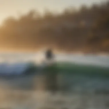 Surfers catching waves at Capitola