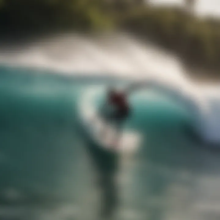 Surfer catching a wave at Playa Venao