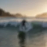 Surfer riding a wave in the Bay Area