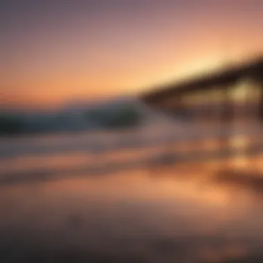 Sunset over Galveston surf spot