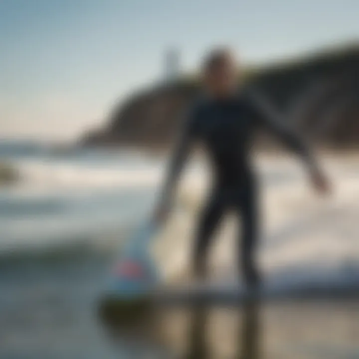 Surfer enjoying the waves at Montauk Point