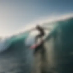 A surfer riding a wave on the Big Island