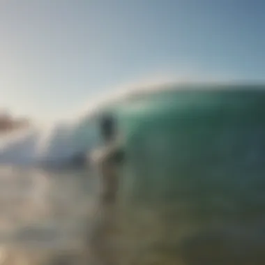 Surfers catching waves at Windansea Beach