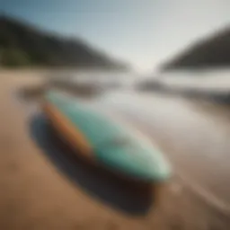A sustainable surfboard made from eco-friendly materials