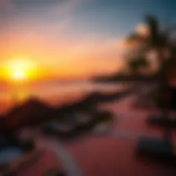 Serene beach view at Tamarindo Surf Resort during sunset