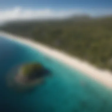 Aerial view of Tavarua Island