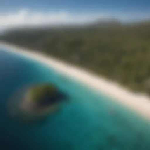 Aerial view of Tavarua Island