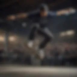 Skater demonstrating the ollie technique in mid-air.