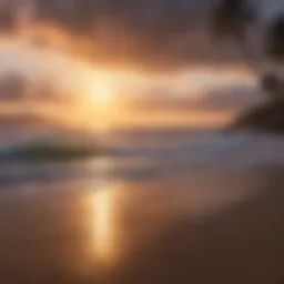 Stunning sunset over the Pacific coast of Costa Rica